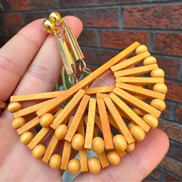 Free people Half Windmill Bamboo Earrings - Picture 6 of 10